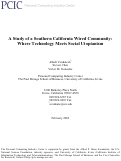 Cover page: A Study of a Southern California Wired Community: Where Technology Meets Social Utopianism