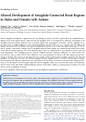 Cover page: Altered Development of Amygdala-Connected Brain Regions in Males and Females with Autism.