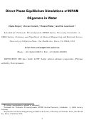 Cover page: Direct Phase Equilibrium Simulations of NIPAM Oligomers in Water