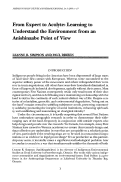 Cover page: From Expert to Acolyte: Learning to Understand the Environment from an Anishinaabe Point of View