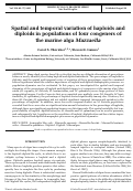 Cover page: Spatial and temporal variation of haploids and diploids in populations of four congeners of the marine alga Mazzaella