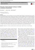 Cover page: Nonnative implicit phonetic training in multiple reverberant environments