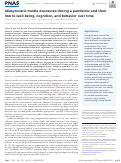 Cover page: Idiosyncratic media exposures during a pandemic and their link to well-being, cognition, and behavior over time.