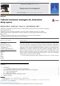Cover page: Tailored treatment strategies for obstructive sleep apnea