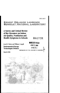 Cover page: A Survey and Critical Review of the Literature on Indoor Air Quality, Ventilation and Health Symptoms in Schools