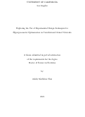 Cover page: Exploring the Use of Experimental Design Techniques for Hyperparameter Optimization in Convolutional Neural Networks