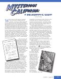 Cover page: “Mysterious California: A Bibliographic Essay,” Clarion (California Library Association) volume 3, number 1