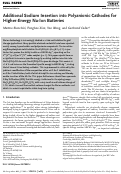 Cover page: Additional Sodium Insertion into Polyanionic Cathodes for Higher‐Energy Na‐Ion Batteries