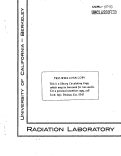 Cover page: RADIOCHEMICAL METHODS FOE THE ISOLATION OF ELEMENT 87 (FRANCIUM)