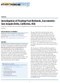 Cover page: Investigation of Floating Peat Wetlands, Sacramento–San Joaquin Delta, California