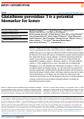 Cover page: Glutathione peroxidase 3 is a potential biomarker for konzo.