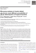 Cover page: Microarray analyses of closely related glycoforms reveal different accessibilities of glycan determinants on N-glycan branches.