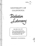 Cover page: Adsorption of Certain Radioactive Colloids on Glass