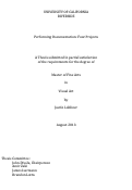 Cover page: Performing Documentation: Four Projects