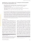 Cover page: Identification of a key residue in Kv7.1 potassium channel essential for sensing external potassium ions