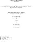 Cover page: Authenticity, Authority, and Assemblage Masculinity: Geek Identity and Hardware Production in Networked Spaces