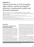 Cover page: Clinical Spectrum of VCP Myopathy, Paget Disease, and fronTotemporal Dementia: Experimental Models and Potential Treatments
