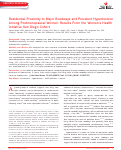 Cover page: Residential Proximity to Major Roadways and Prevalent Hypertension Among Postmenopausal Women: Results From the Women's Health Initiative San Diego Cohort