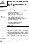 Cover page: Screen time, sleep, brain structural neurobiology, and sequential associations with child and adolescent psychopathology: Insights from the ABCD study