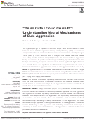 Cover page: “It’s so Cute I Could Crush It!”: Understanding Neural Mechanisms of Cute Aggression