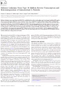 Cover page: Moloney Leukemia Virus Type 10 Inhibits Reverse Transcription and Retrotransposition of Intracisternal A Particles