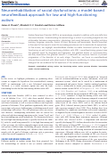 Cover page: Neurorehabilitation of social dysfunctions: a model-based neurofeedback approach for low and high-functioning autism