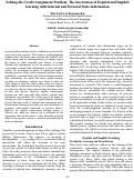 Cover page: Solving the Credit Assignment Problem: The Interaction of Explicit and Implicit Learning with Internal and External State Information