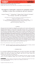 Cover page: Development of deformable connection for earthquake‐resistant buildings to reduce floor accelerations and force responses