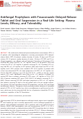 Cover page: Antifungal Prophylaxis with Posaconazole Delayed-Release Tablet and Oral Suspension in a Real-Life Setting: Plasma Levels, Efficacy, and Tolerability