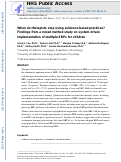 Cover page: When Do Therapists Stop Using Evidence-Based Practices? Findings from a Mixed Method Study on System-Driven Implementation of Multiple EBPs for Children