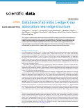 Cover page: Database of ab initio L-edge X-ray absorption near edge structure