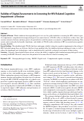 Cover page: Validity of Digital Assessments in Screening for HIV-Related Cognitive Impairment: a Review