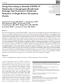 Cover page: Using Geocoding to Identify COVID-19 Outbreaks in Congregate Residential Settings: San Franciscos Outbreak Response in Single-Room Occupancy Hotels.