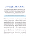 Cover page: Hurricanes and Climate: The U.S. CLIVAR Working Group on Hurricanes