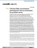 Cover page: Cell-free DNA concentration and fragment size as a biomarker for prostate cancer