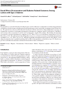 Cover page: Racial/Ethnic Discrimination and Diabetes-Related Outcomes Among Latinos with Type 2 Diabetes