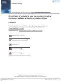 Cover page: A synthesis of unilateral approaches to mitigating emissions leakage under incomplete policies