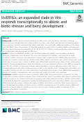 Cover page: VviERF6Ls: an expanded clade in Vitis responds transcriptionally to abiotic and biotic stresses and berry development.