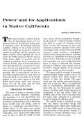 Cover page: Power and its Applications in Native California