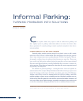 Cover page: Informal Parking: Turning Problems into Solutions