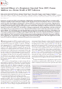 Cover page: Antiviral Efficacy of a Respiratory Syncytial Virus (RSV) Fusion Inhibitor in a Bovine Model of RSV Infection