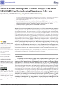 Cover page: Micro and Nano Interdigitated Electrode Array (IDEA)-Based MEMS/NEMS as Electrochemical Transducers: A Review