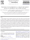 Cover page: Importance of wet precipitation as a removal and transport process for atmospheric water soluble carbonyls