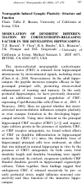 Cover page: Modulation of dendritic differentiation by corticotropin-releasing factor in the developing hippocampus