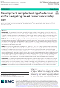 Cover page: Development and pilot testing of a decision aid for navigating breast cancer survivorship care