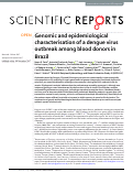 Cover page: Genomic and epidemiological characterisation of a dengue virus outbreak among blood donors in Brazil.