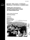 Cover page: Modeling flow and transport in saturated fractured rock to evaluate site characterization needs