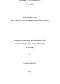 Cover page: Black Boundary Lines: Race, Class and Gender among Black Undergraduate Students