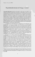 Cover page: El postmodernismo de Ortega y Gasset