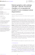 Cover page: Retinal ganglion cells undergo cell type—specific functional changes in a computational model of cone-mediated retinal degeneration